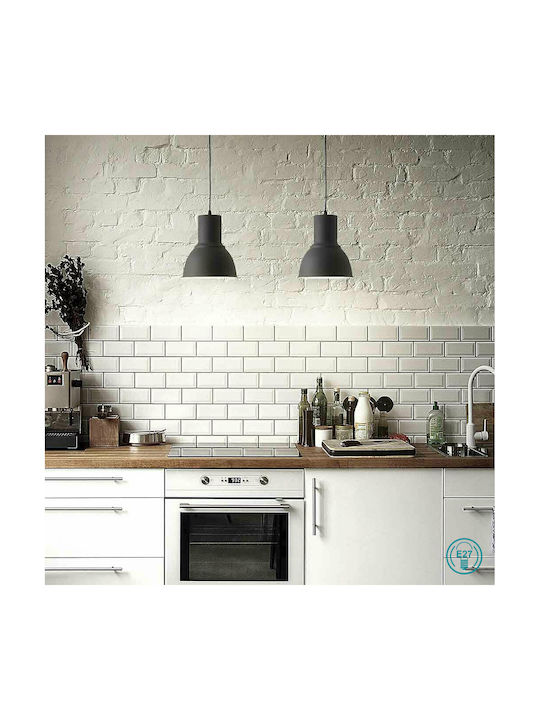 Ideal Lux Breeze SP1 Ρυθμιζόμενο Κρεμαστό Φωτιστικό Μαύρο Καμπάνα με Ντουί E27 23.5x33εκ.