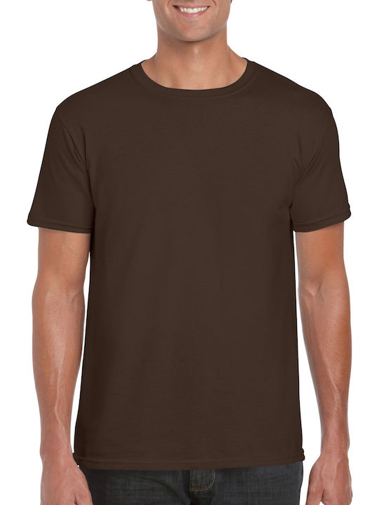 Gildan Softstyle 64000 Men's Short Sleeve Promotional T-Shirt Dark Chocolate