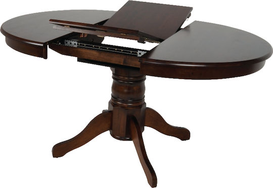 Nirvana Rund Esstisch Ausziehbar Aus Massivholz Walnuss 106(+30)×75×75cm E7680,2