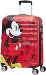 American Tourister Wavebreaker Disney Children's Cabin Travel Suitcase Hard Red with 4 Wheels Height 55cm