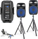 Vonyx Σύστημα Karaoke με Ενσύρματo Μικρόφωνo VPS152A σε Μαύρο Χρώμα