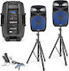 Vonyx Karaoke System with a Wired Microphone VPS152A 178.135 in Black Color