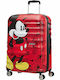 American Tourister Wavebreaker Disney Kids Medium Hard Red Suitcase With 4 Wheels Height 67cm