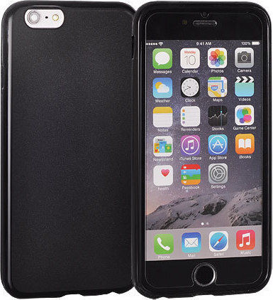 Forcell Matt IPHONE Umschlag Rückseite Silikon Schwarz (iPhone 5/5s/SE)