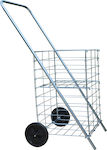 Metallisch Einkaufswagen Klappbar Gray 15x47x108cm