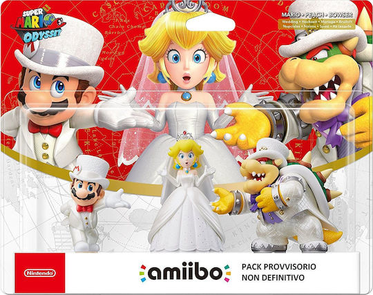 Nintendo Amiibo Super Mario Mario Peach Bowser Wedding Outfit Pack Character Figure for 3DS Switch Wii U