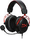 HyperX Cloud Alpha Over Ear Gaming Headset with Connection 3.5mm / 2x3.5mm Red