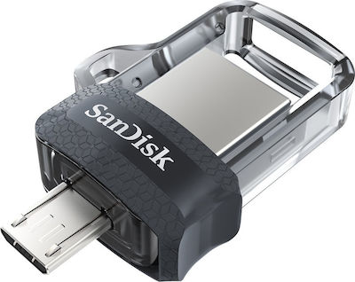 Sandisk Ultra Dual Drive M3.0 256GB USB 3.0 Stick cu conexiune USB-A & micro USB-B Negru