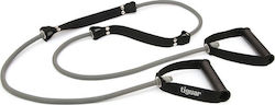 Tiguar Double Gymtube Resistance Band Hard with Handles Gray