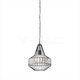 V-TAC VT-7334 Pendant Light Single-Light with Crystals for Socket E27 Black