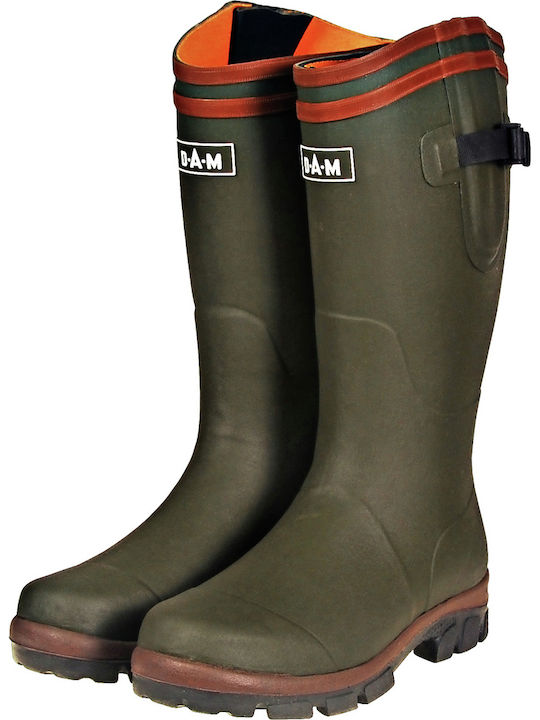 Dam Flex Rubber Boots Neoprene Lining Γαλότσες Χακί