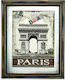 Zaros Wanddekoration aus Hölzernes Paris 39x5x48cm 1pcs