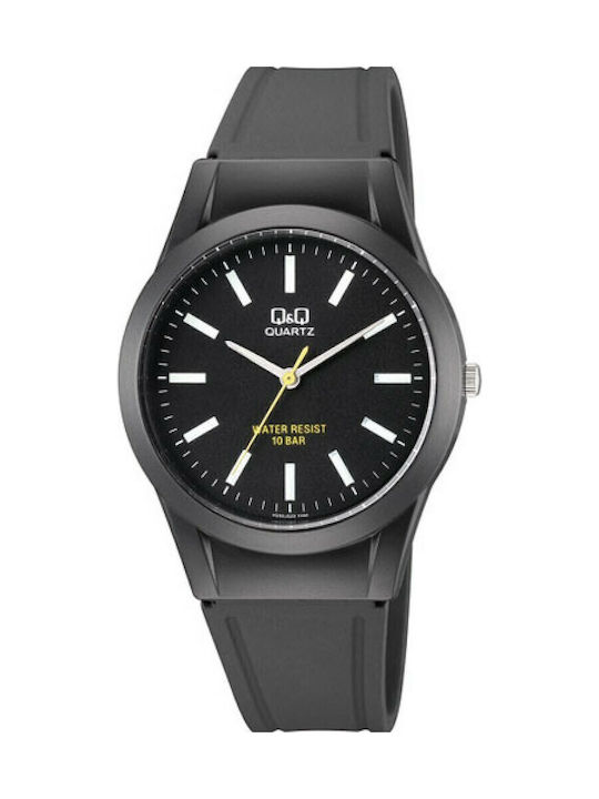 Q&Q Men's Watch 37mm Battery with Black Rubber ...