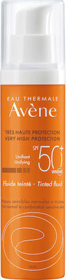 Avene Solaire Fluide Teintee Αδιάβροχη Αντηλιακή Κρέμα Προσώπου SPF50 με Χρώμα 50ml