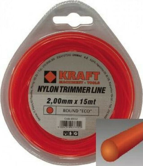 Kraft Eco Μεσινέζα Στρογγυλή Μήκους 15m και Πάχους 2mm