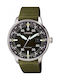 Citizen Eco - Drive Watch with Fabric Strap Green