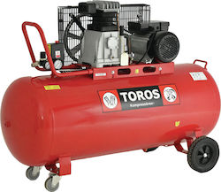 Toros DH-30200/10 Einphasig Luftkompressor mit Lufttank 200Es Toros DH-30200/10 Einphasig Luftkompressor mit Lufttank 200Es