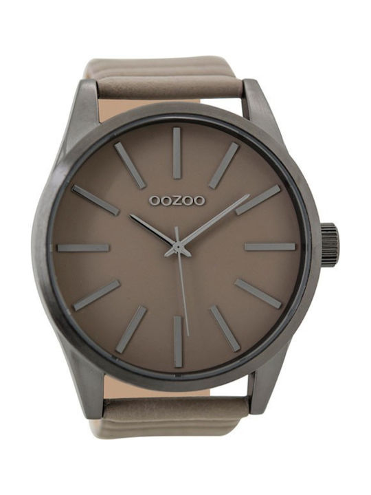 Oozoo Timepieces Часовник Батерия с Кафяв Кожено Каишка