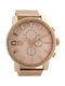 Oozoo Timepieces Watch Battery with Pink Gold Metal Bracelet