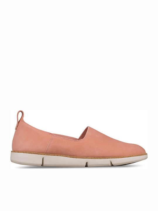 Tri Curve Ανατομικά Γυναικεία Slip-On Δερμάτινα Ροζ