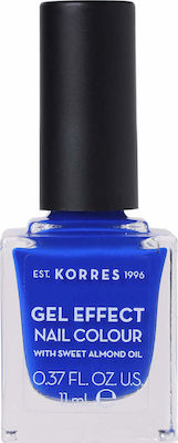 Korres Gel Effect Gloss Βερνίκι Νυχιών Μακράς Διαρκείας Μπλε 86 Ocean Blue 11ml