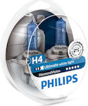 Philips Λάμπες Αυτοκινήτου & Μοτοσυκλέτας DiamondVision H4 Αλογόνου 5000K Ψυχρό Λευκό 12V 60W 2τμχ