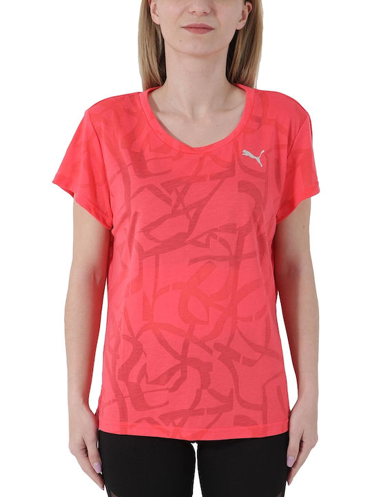 Puma Transition Burn Out Tee Women's Athletic T-shirt Pink