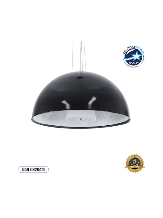 GloboStar Serenia Ceiling Light Black Bell with E27 Socket 40x20x20cm