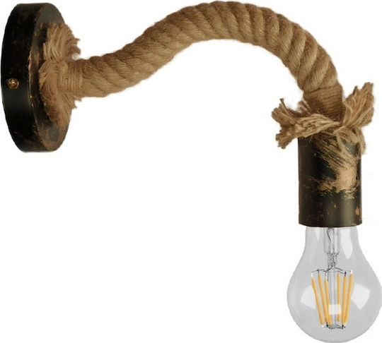 GloboStar Sadon Φωτιστικό Τοίχου Καφέ 22x15εκ. GloboStar Sadon Φωτιστικό Τοίχου Καφέ 22x15εκ.