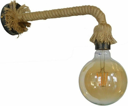 GloboStar Cenadel Vintage Leuchte Wand mit Fassung E27 Braun 10x15cm