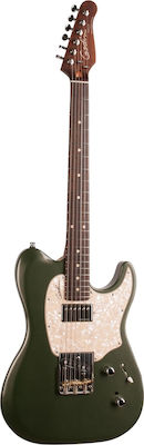 Godin Electric Guitar Stadium '59 with SS Pickups Layout, Rosewood Fretboard in Desert Green Rn