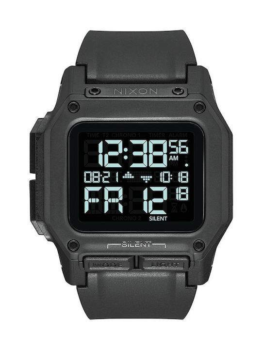 Nixon Regulus Ψηφιακό Ανδρικό Ρολόι 46mm Μπαταρίας με Μαύρο Καουτσούκ Λουράκι