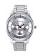 Curren Watch Chronograph Battery with Silver Metal Bracelet