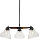 Aca Adjustable Pendant Light Brown Rail with Socket E27 60x100cm