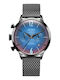 Welder Мъжки Часовник 38mm Хронограф На Батерия с Черна Метална Гривна