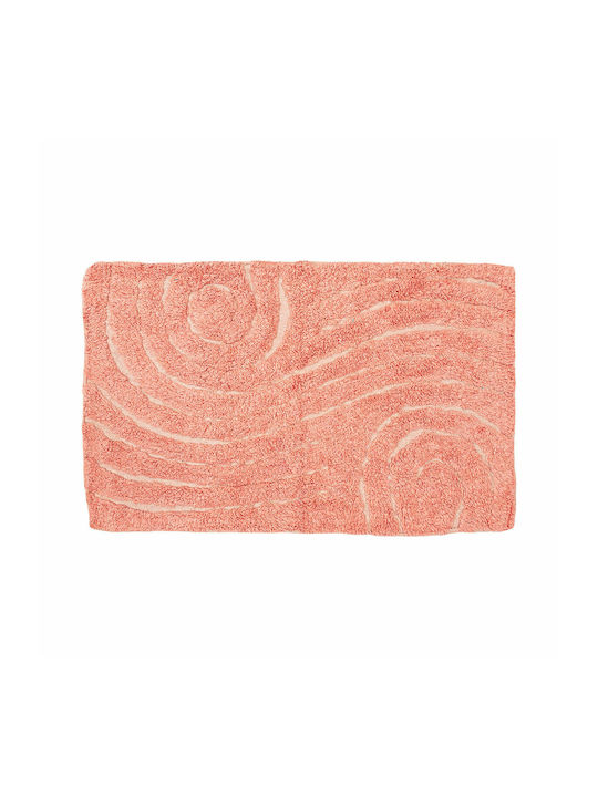 Estia Badematte Baumwolle Rechteckig Maze 02-4286 Pink 50x80cm