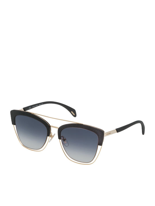 Police Donna Women's Sunglasses with Gold Horn-...