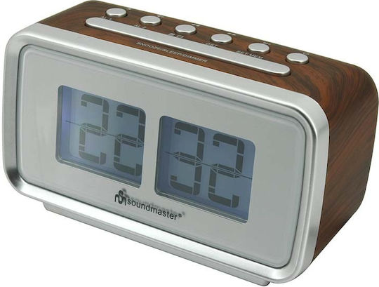 Soundmaster Tabletop Digital Clock with Alarm & Radio UR105BR