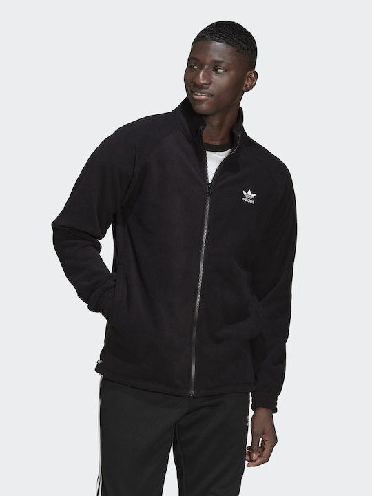 Adidas Climaheat Hooded Jacket Ανδρική Ζακέτα Fleece με Φερμουάρ και Κουκούλα Μαύρη