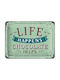 Nostalgic Art 3D Wanddekoration Schild Word Up Life Happen Schokolade Helfen Handgefertigt Grüne aus Metall 20x1x15cm