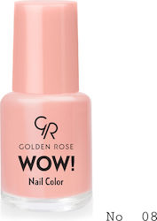 Golden Rose Wow Lac De Unghii Roz 08 6ml Luciu