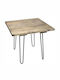 Table Kitchen from Solid Wood & Metal Natural 85x85x75cm