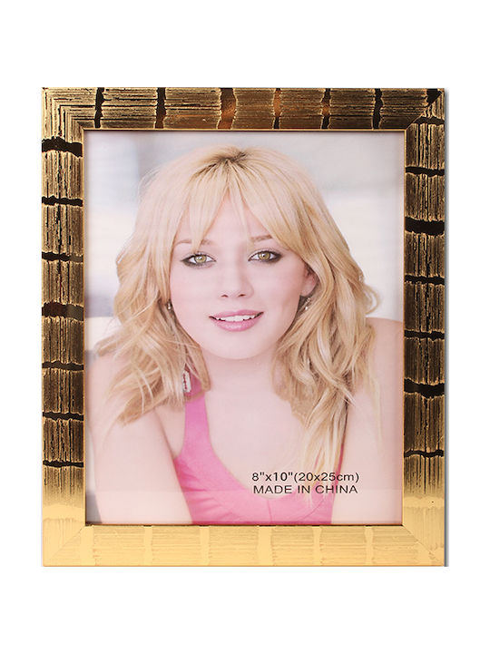 Keskor Photo Frame Plastic 20x25cm with Gold Frame