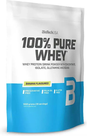 100% Pure Whey Protein Whey Gluten Free with Flavor Banana 1kg