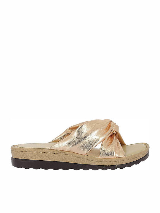 Parex Women's Flat Sandals Anatomic In Gold Colour