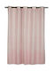 Nef-Nef Homeware Henna Shower Curtain with Hooks 180x200cm Pink 021288