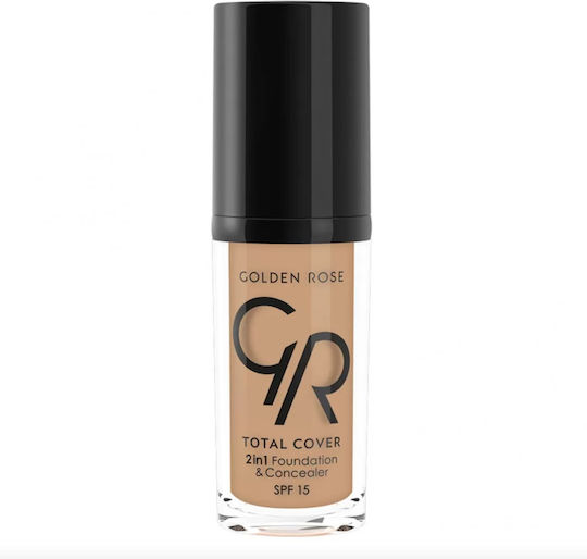 Golden Rose Total cover 2in1 Foundation & Concealer 18 Cappuccino 30ml