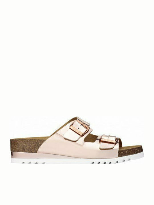 Glam SS2 Δερμάτινα Γυναικεία Ανατομικά Σανδάλια Ροζ