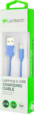 Lamtech Regulat USB 2.0 spre micro USB Cablu Albastru 1m (LAM445172) 1buc