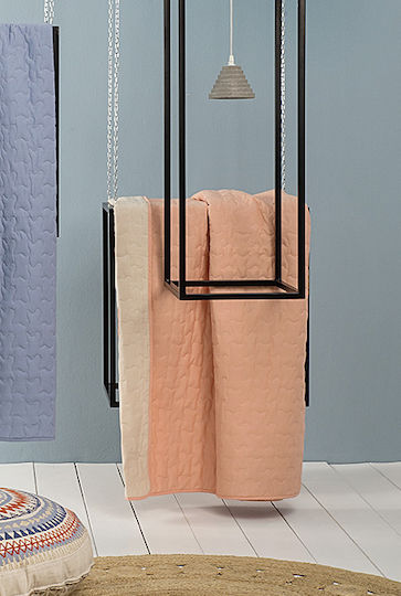 Nima Nima Coverlets Double Cotton Coral and Beige 220x240cm